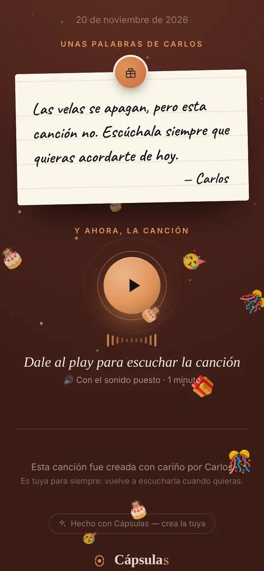 Tus palabras y el play